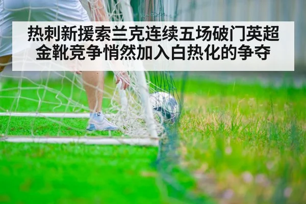 热刺新援索兰克连续五场破门英超金靴竞争悄然加入白热化的争夺